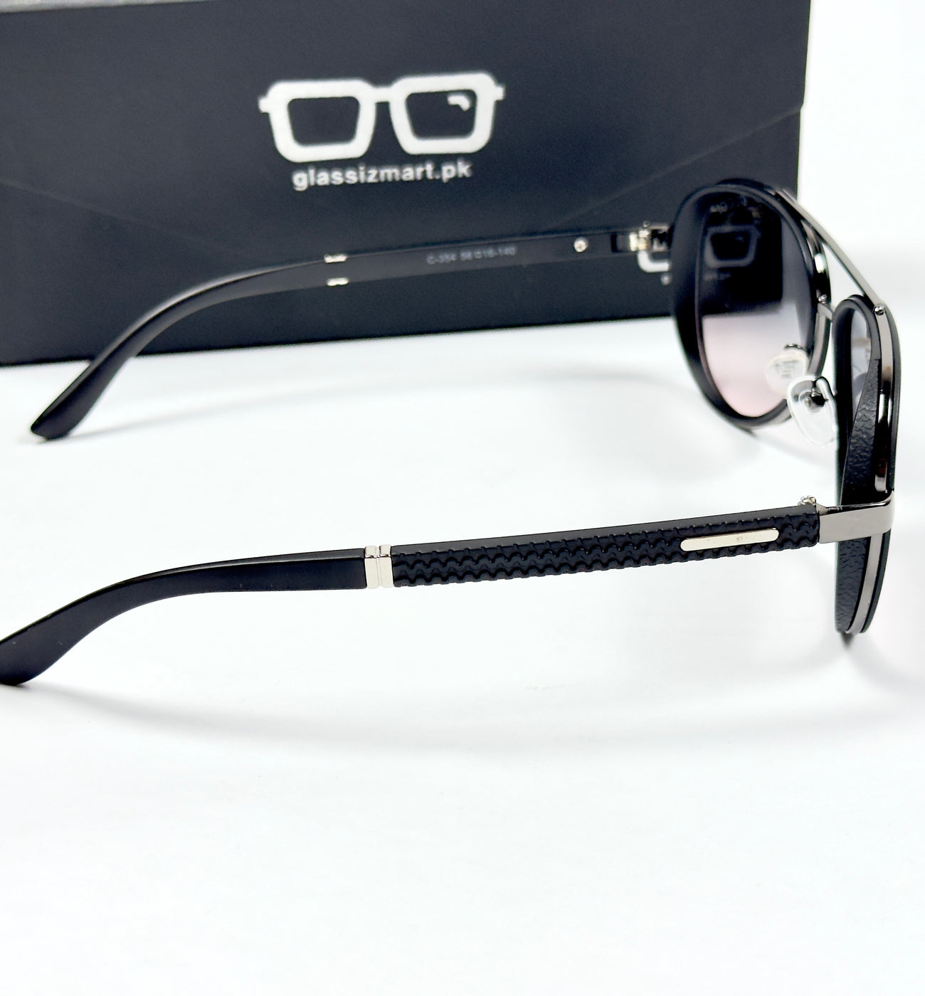 Gucci – 354 – 56 – Black Purple – Metal – Sunglasses – Unisex