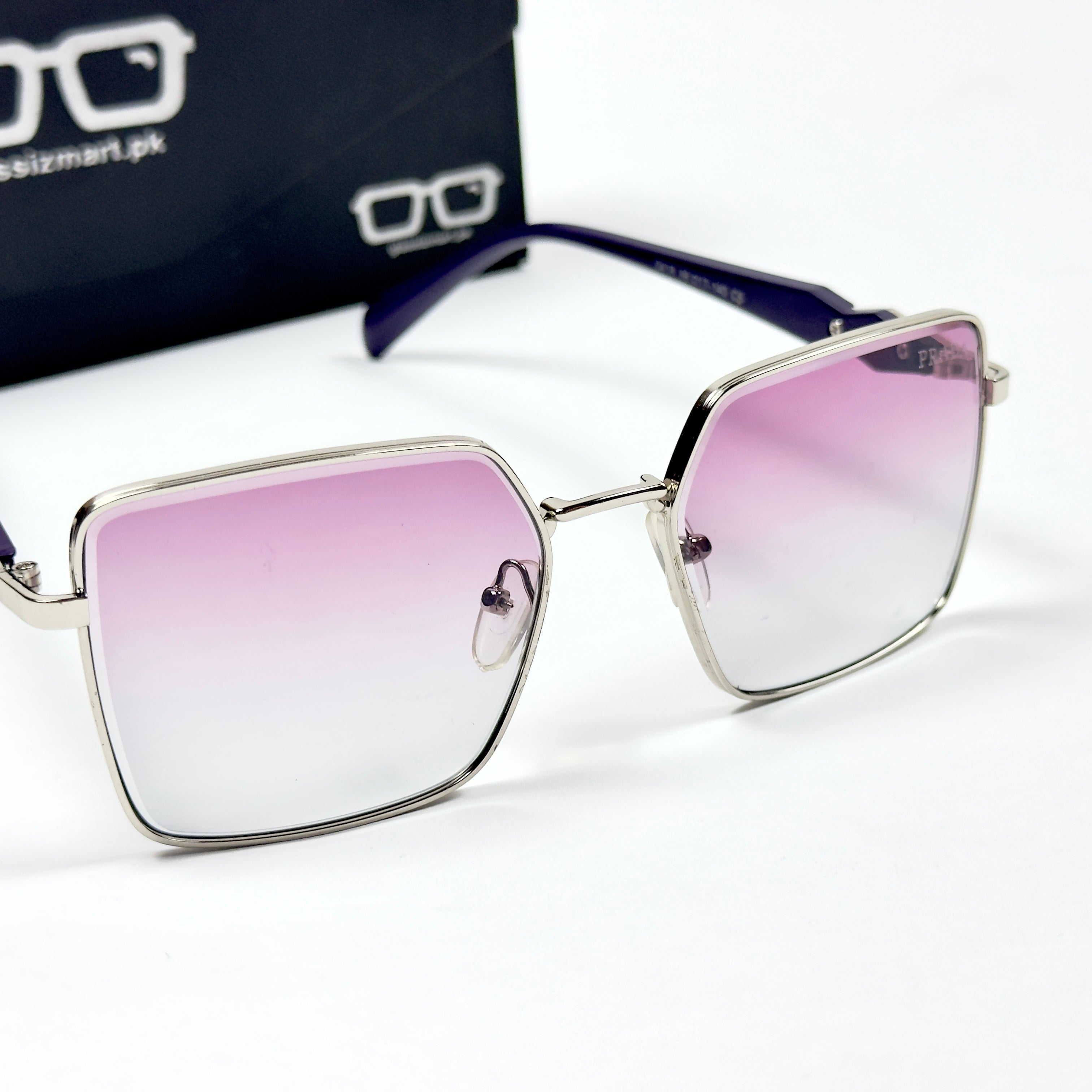 Prada – 0408 – 56 – Silver Purple – Metal – Sunglasses – Ladies