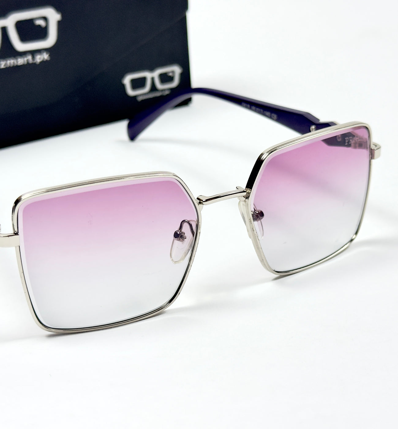 Prada – 0408 – 56 – Silver Purple – Metal – Sunglasses – Ladies
