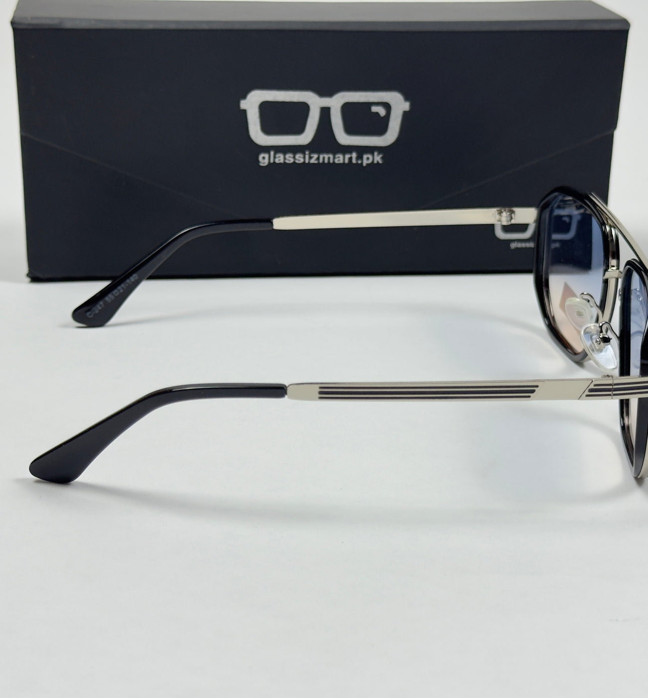 Ferragamo – 247 – 55 – Silver Multi – Metal – Sunglasses – Unisex