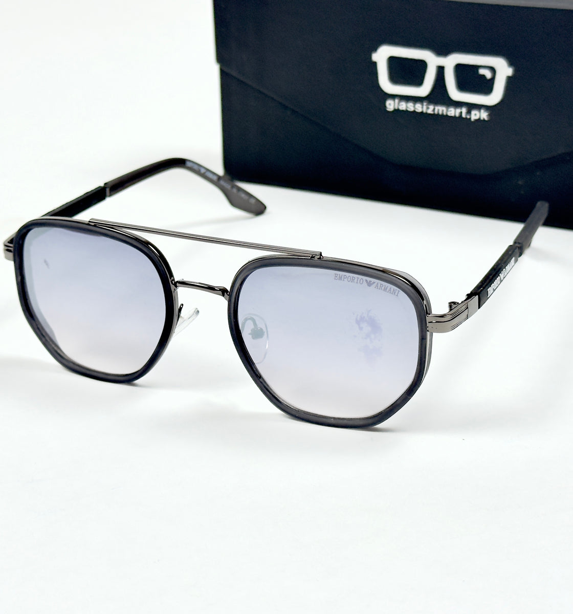 Armani – 349 – 55 – Grey – Metal – Sunglasses – Unisex