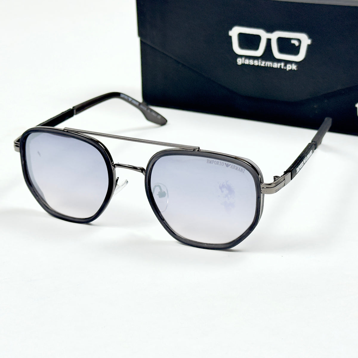 Armani – 349 – 55 – Grey – Metal – Sunglasses – Unisex