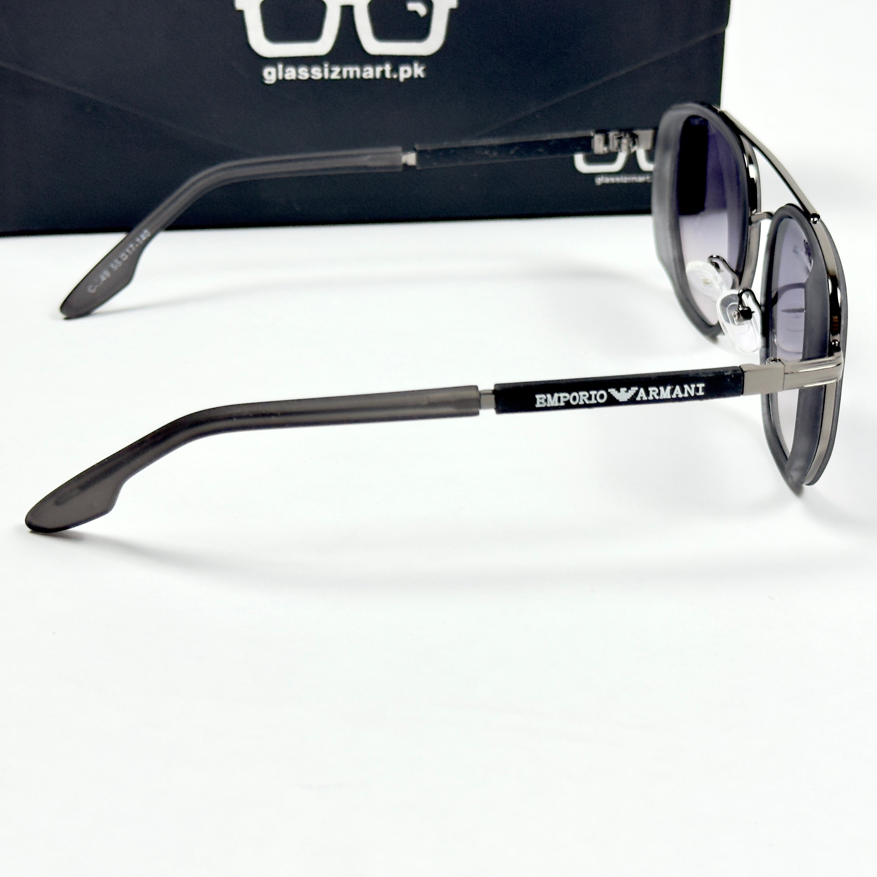 Armani – 349 – 55 – Grey – Metal – Sunglasses – Unisex