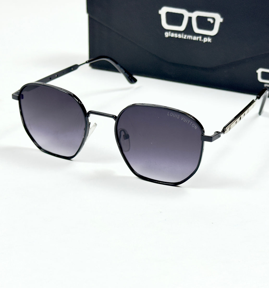 Louis Vuitton – 18131 – 55 – Silver Black – Metal - Sunglasses – Unisex