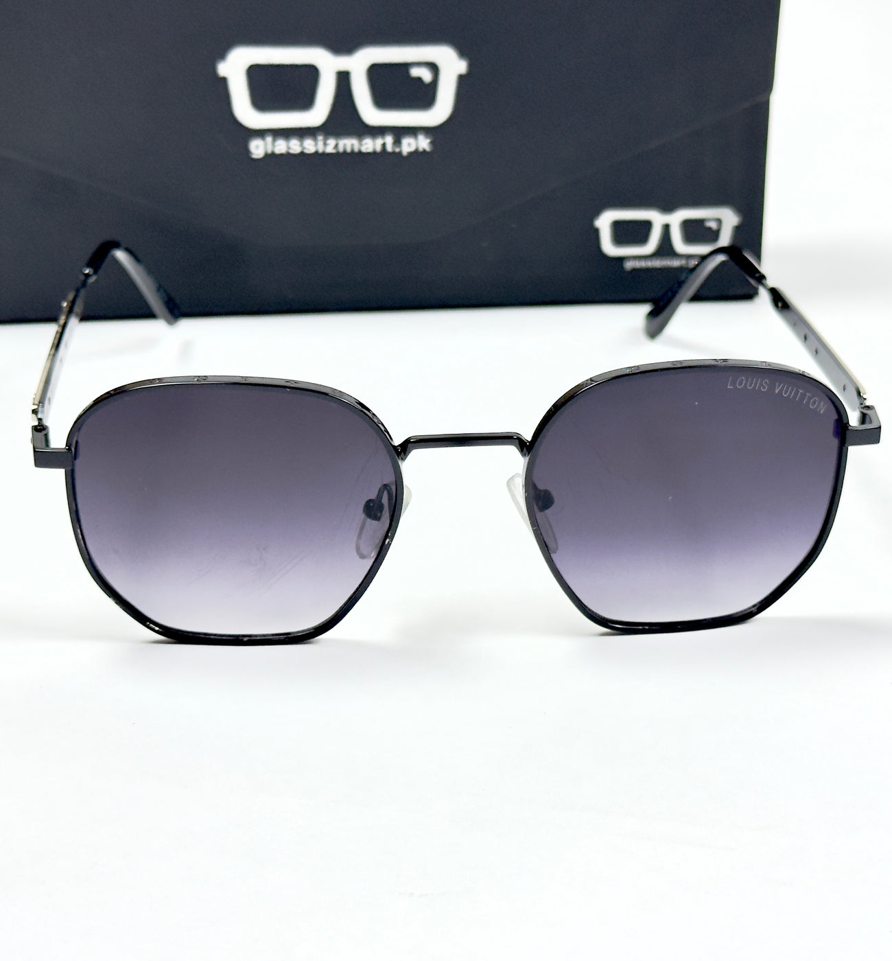 Louis Vuitton – 18131 – 55 – Silver Black – Metal - Sunglasses – Unisex