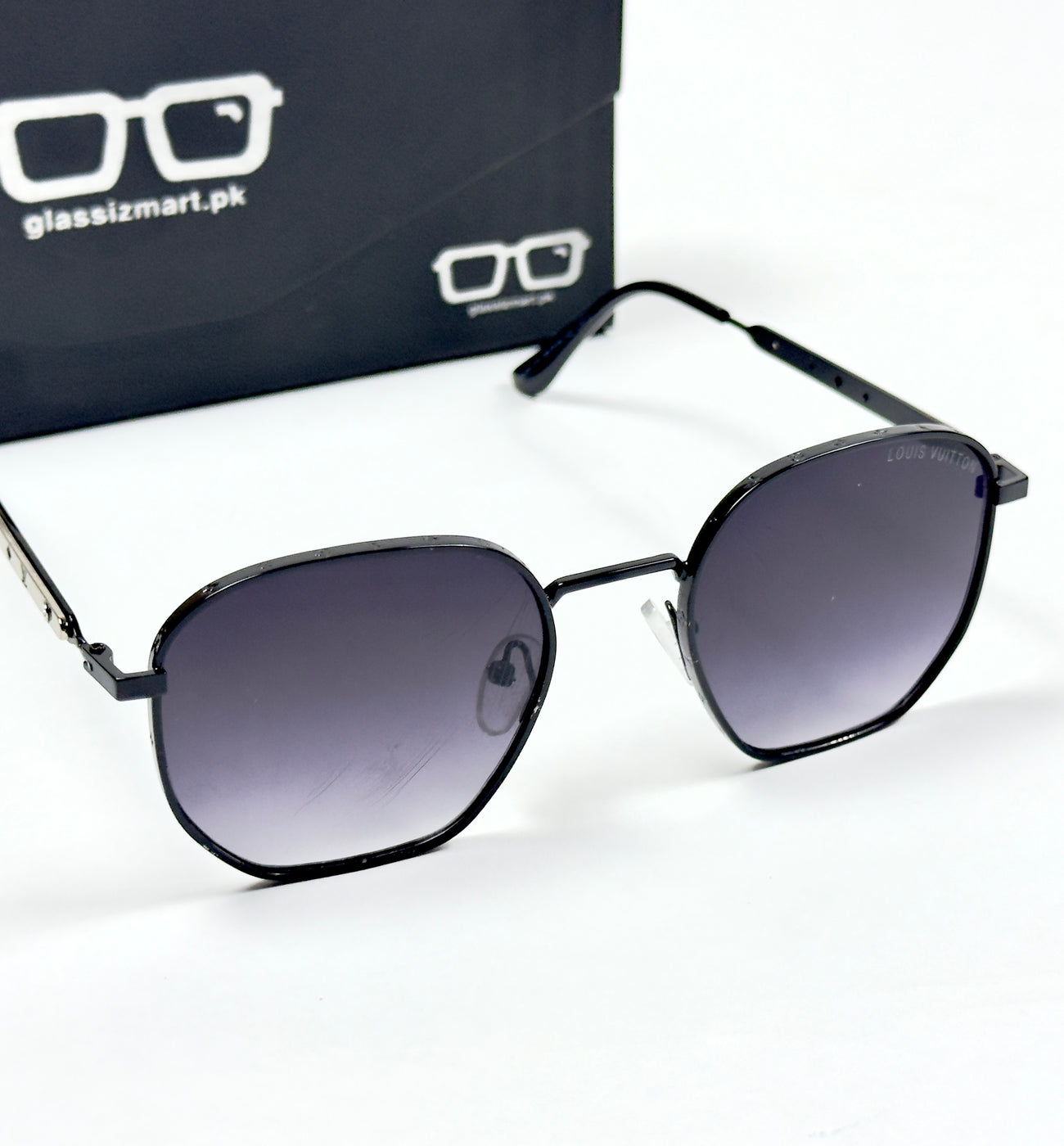 Louis Vuitton – 18131 – 55 – Silver Black – Metal - Sunglasses – Unisex