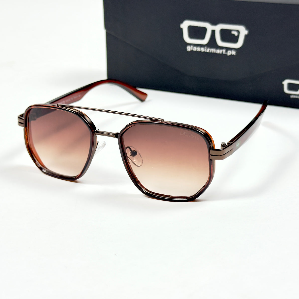 Lacoste – 2055 – 52 – Brown – Acetate – Sunglasses – Unisex