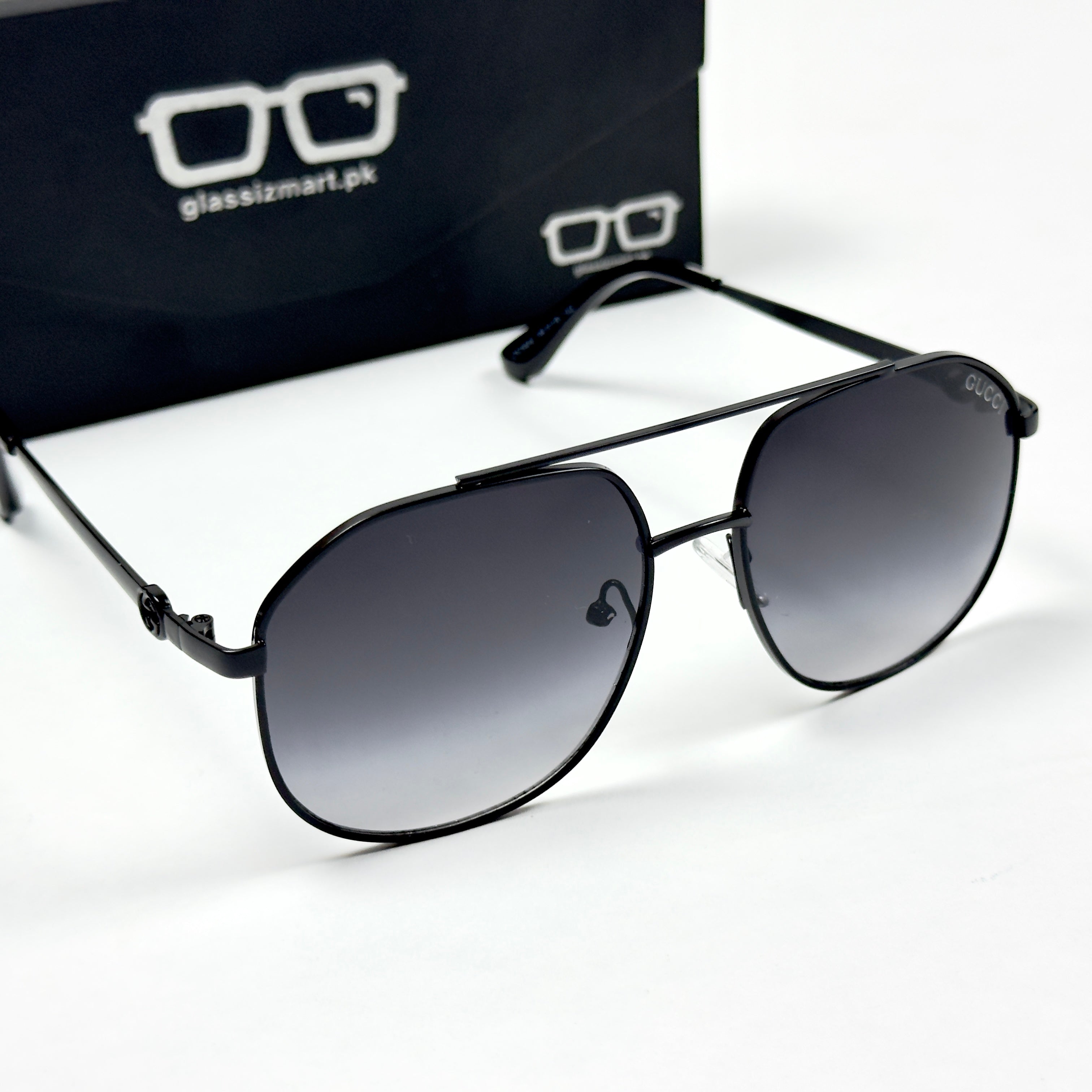 Gucci – 804 – 56 – Black Gradient – Metal – Sunglasses – Unisex