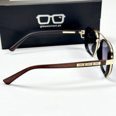 Louis Vuitton – 220 – 56 – Golden Black – Metal – Sunglasses – Unisex