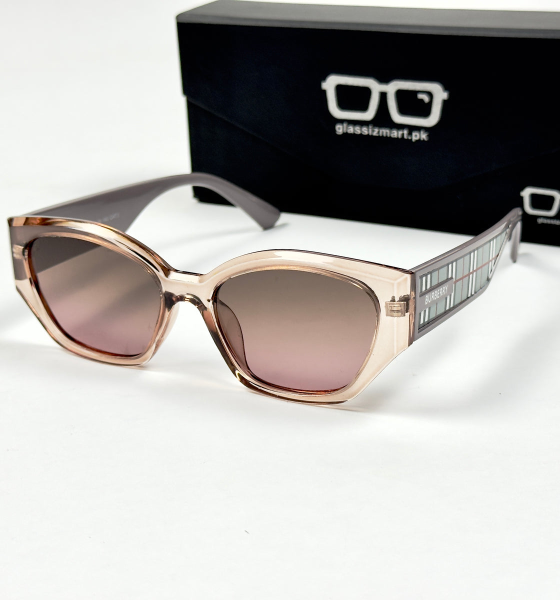 Burberry - 8978 - 54 – Pink – Acetate – Sunglasses - Ladies