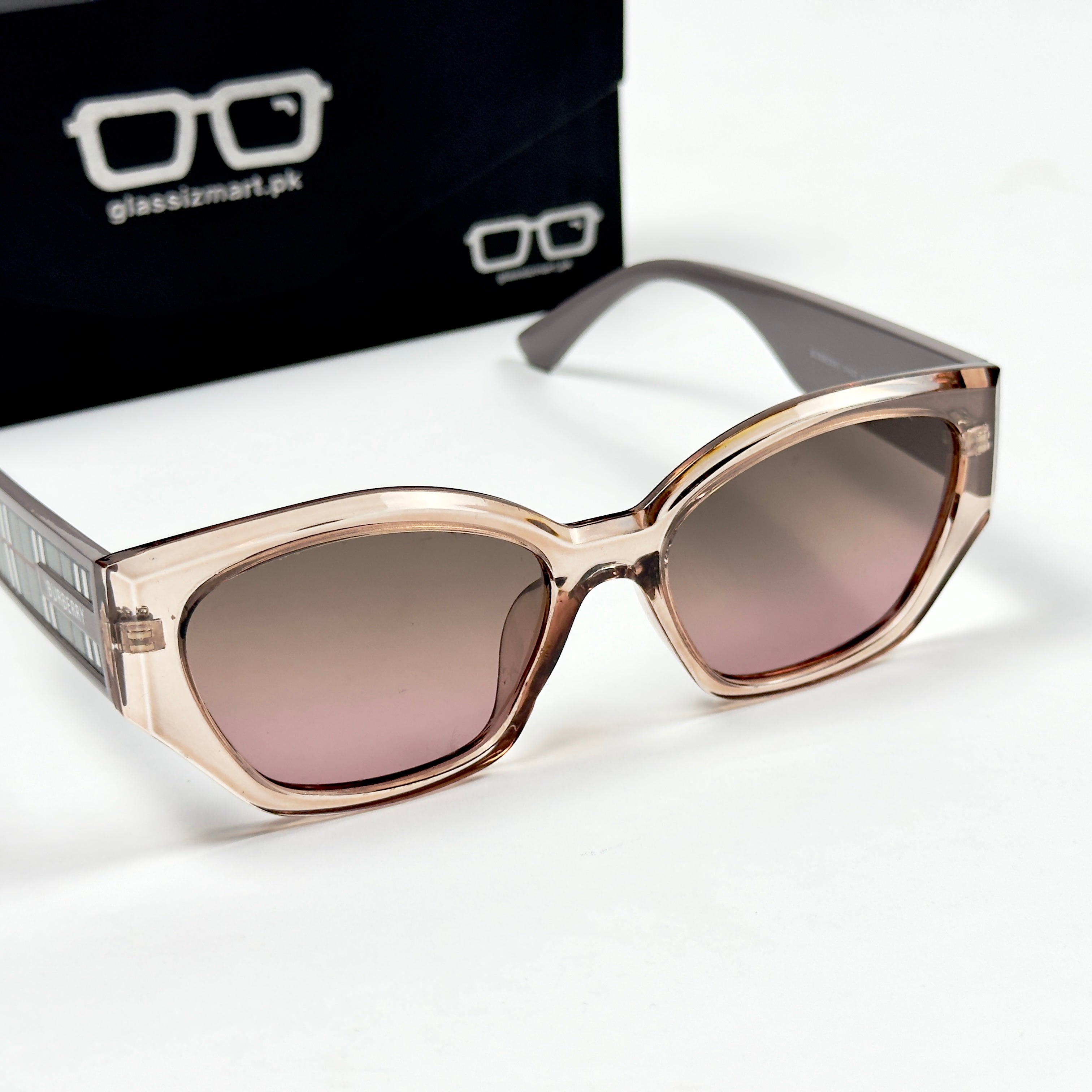 Burberry - 8978 - 54 – Pink – Acetate – Sunglasses - Ladies
