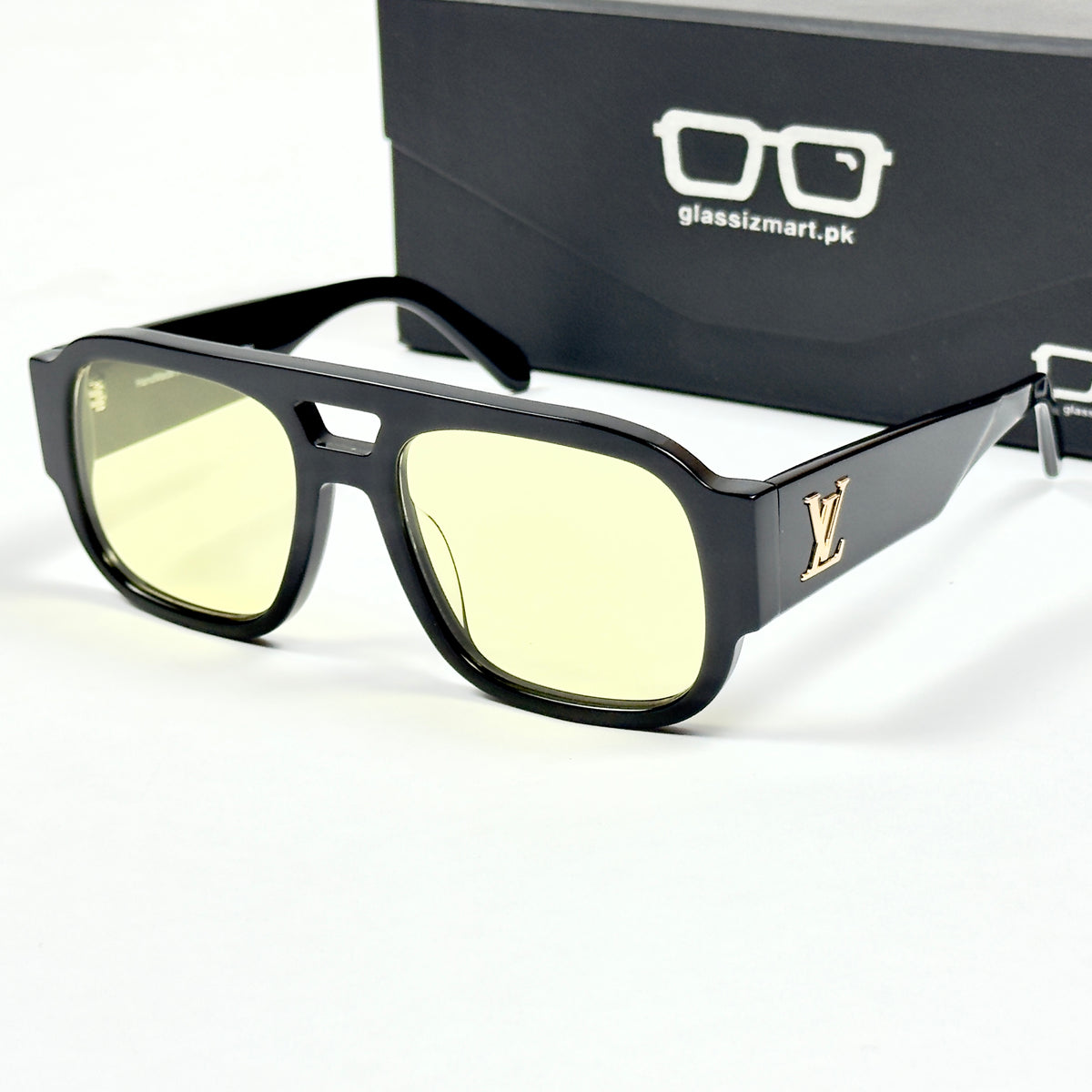 Louis Vuitton – 2611 – 55 – Black Yellow –  Acetate - Sunglasses – Unisex - Premium