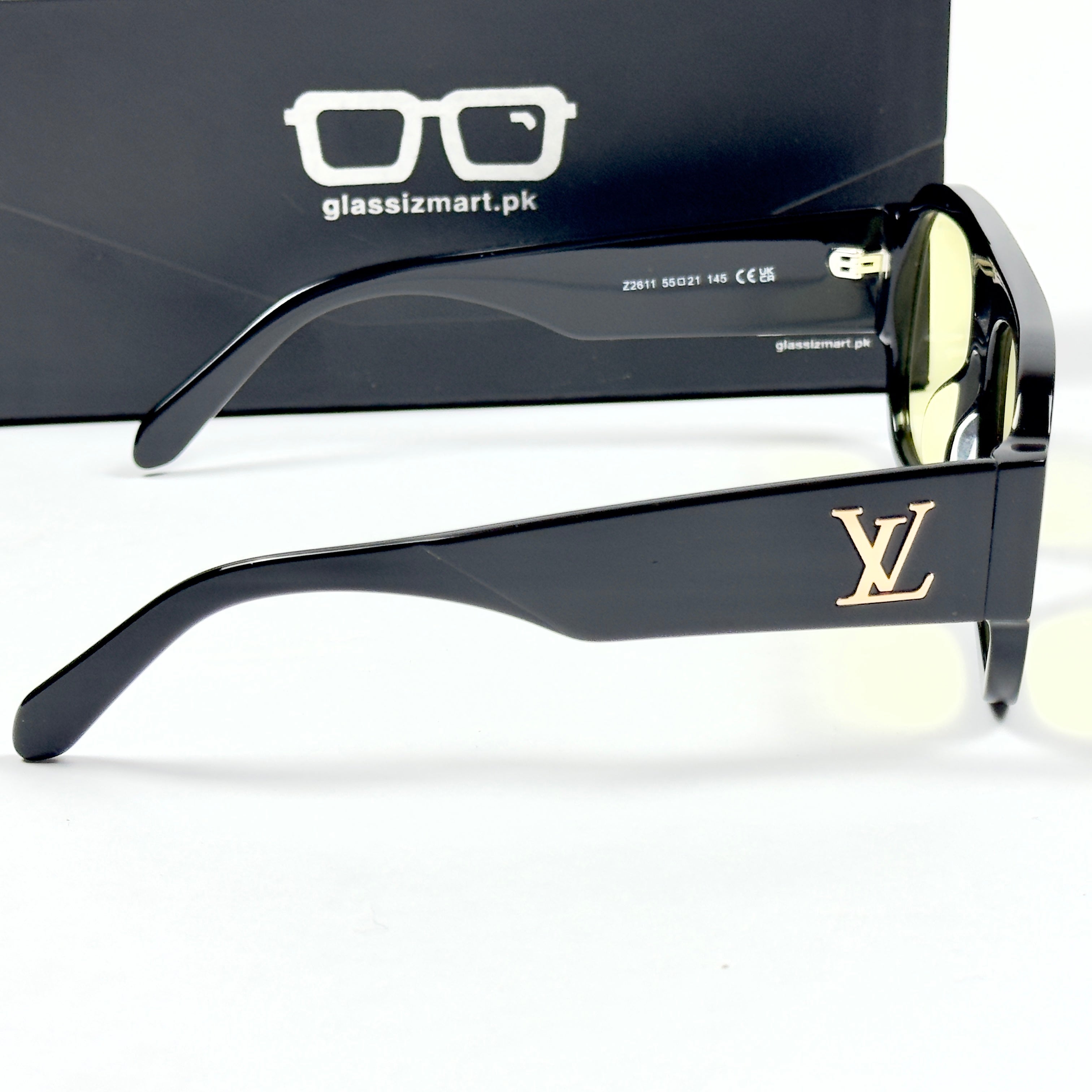 Louis Vuitton – 2611 – 55 – Black Yellow –  Acetate - Sunglasses – Unisex - Premium