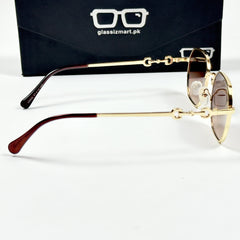 Gucci – 29806 – 57 – Brown Gradient – Metal – Sunglasses – Unisex