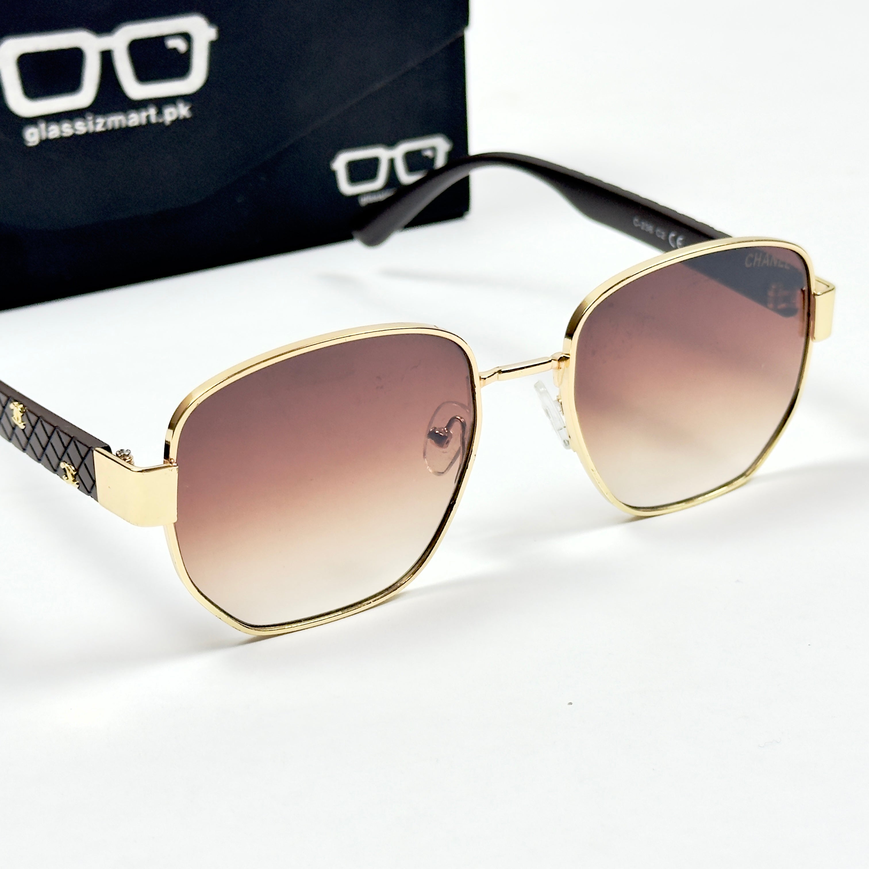 Chanel – 236 – 57 – Brown Gradient – Metal – Sunglasses – Unisex