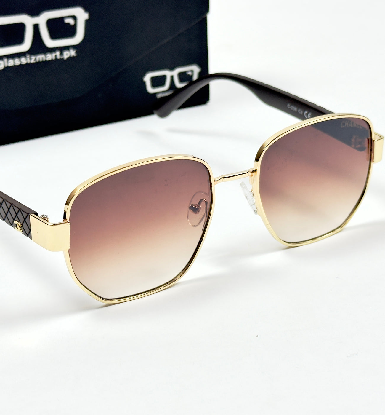Chanel – 236 – 57 – Brown Gradient – Metal – Sunglasses – Unisex