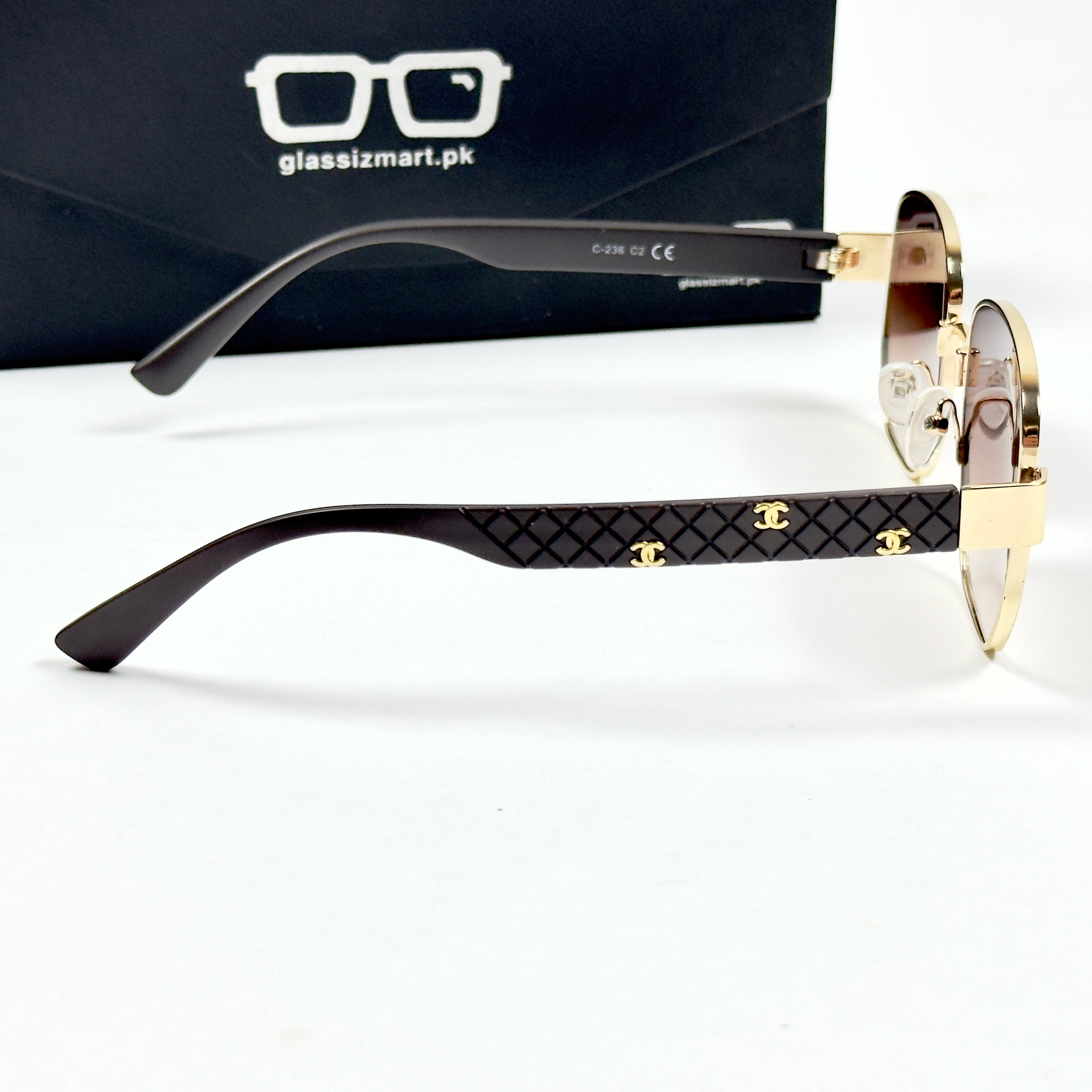 Chanel – 236 – 57 – Brown Gradient – Metal – Sunglasses – Unisex
