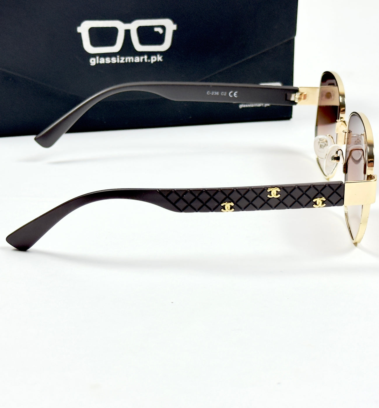 Chanel – 236 – 57 – Brown Gradient – Metal – Sunglasses – Unisex