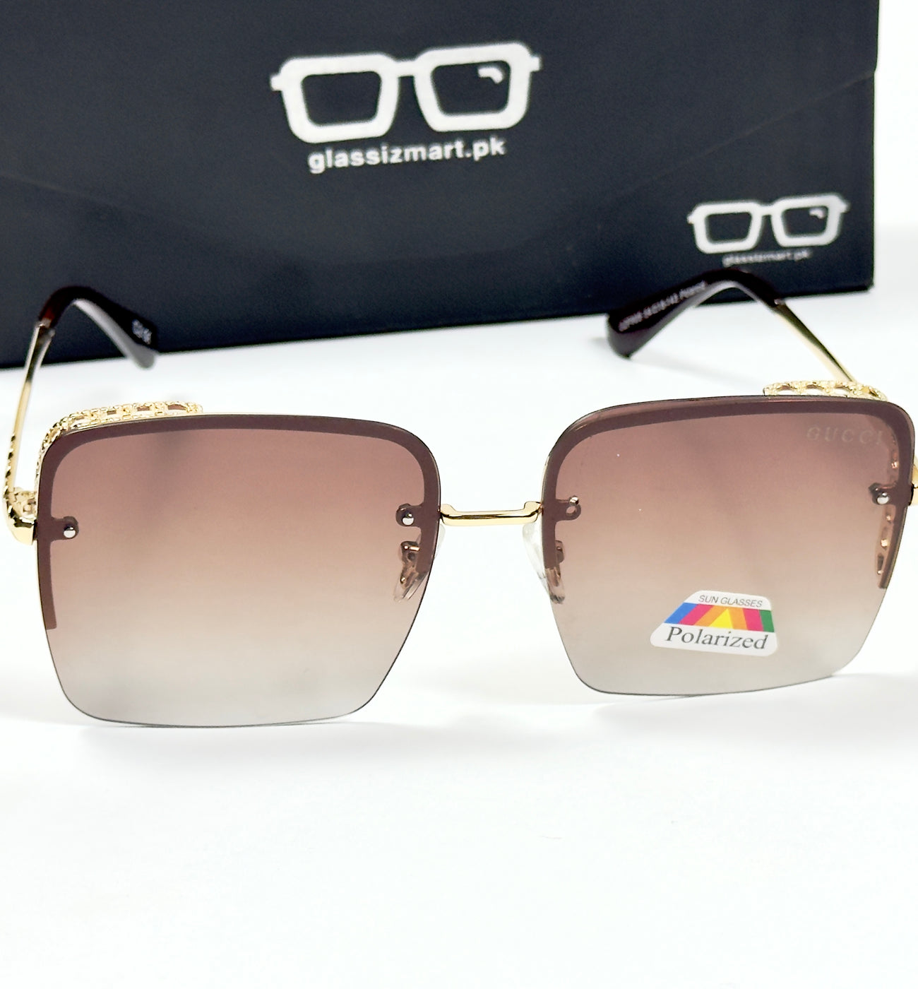 Gucci – 905 – 54 – Golden Brown – Metal – Sunglasses – Ladies