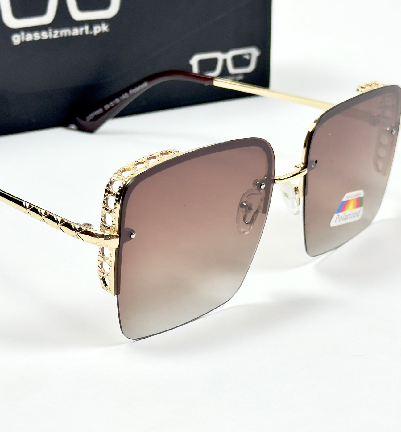 Gucci – 905 – 54 – Golden Brown – Metal – Sunglasses – Ladies