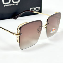 Gucci – 905 – 54 – Golden Brown – Metal – Sunglasses – Ladies