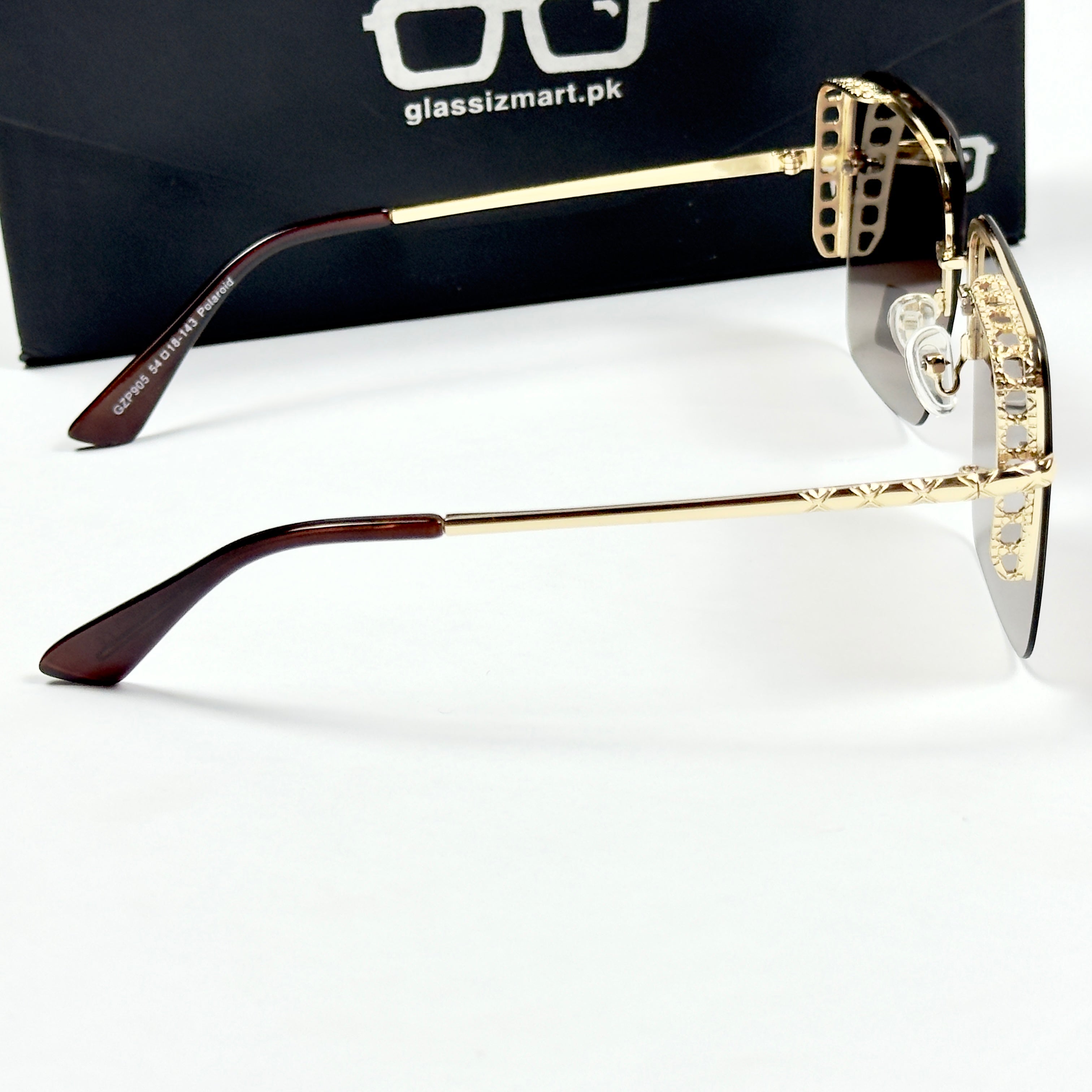 Gucci – 905 – 54 – Golden Brown – Metal – Sunglasses – Ladies