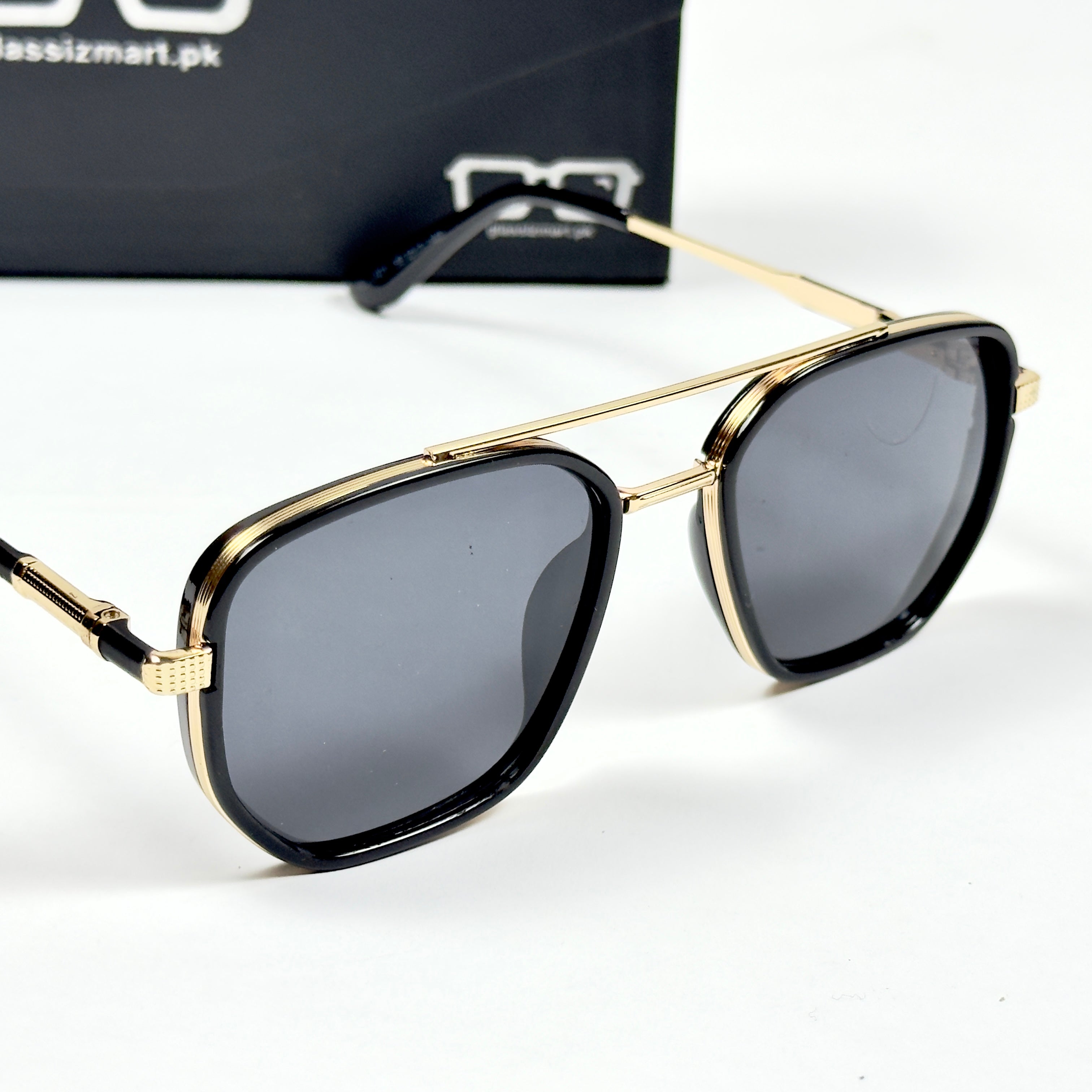 Dior – 256 – 55 –  Golden Black – Metal – Sunglasses – Unisex
