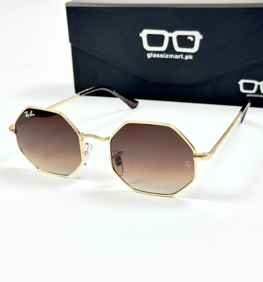 Rayban – 1972 – 55 – Golden Brown Gradient – Metal – Sunglasses – Women