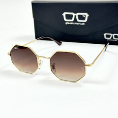 Rayban – 1972 – 55 – Golden Brown Gradient – Metal – Sunglasses – Women