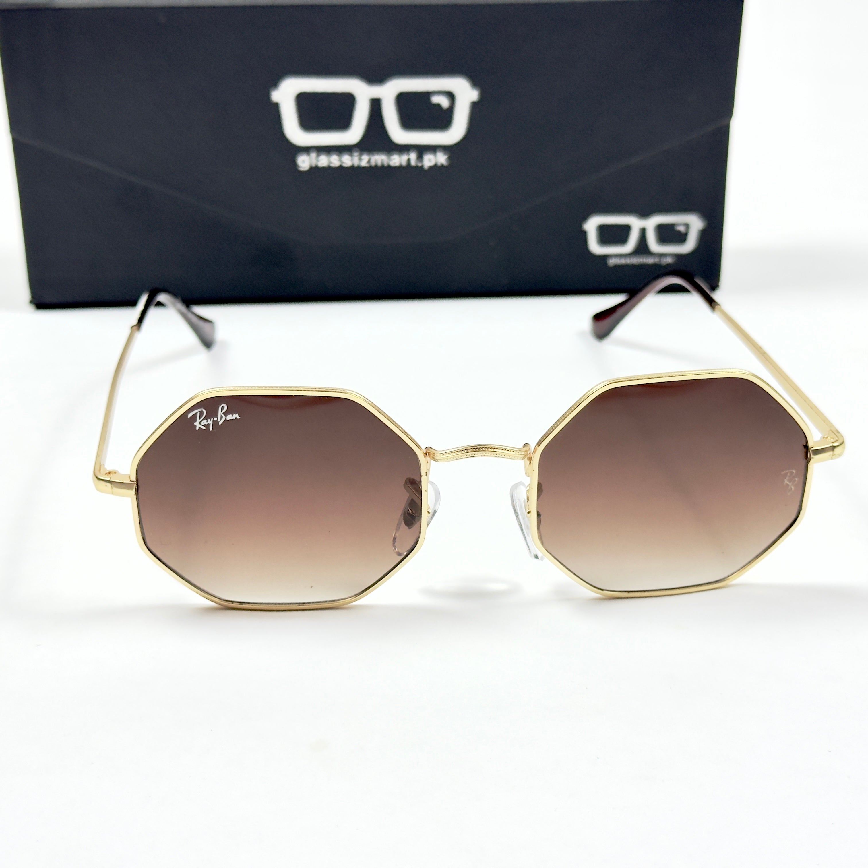 Rayban – 1972 – 55 – Golden Brown Gradient – Metal – Sunglasses – Women