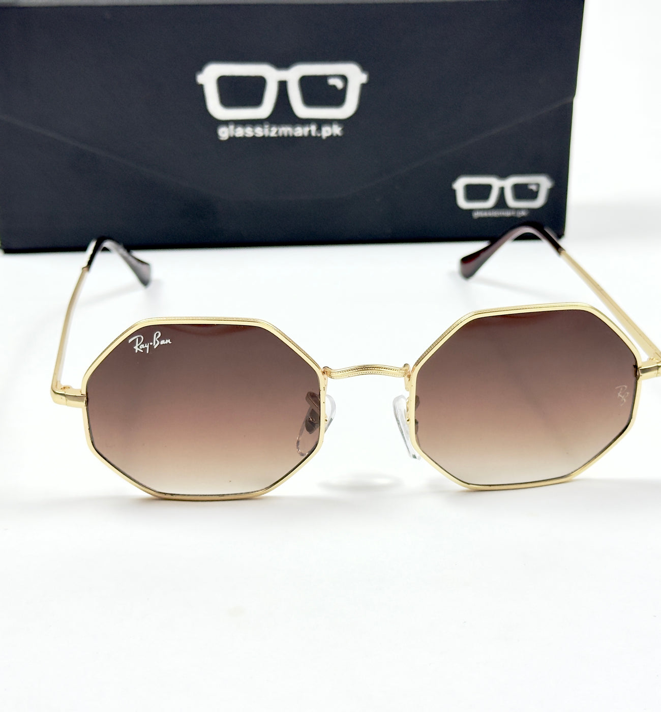 Rayban – 1972 – 55 – Golden Brown Gradient – Metal – Sunglasses – Women
