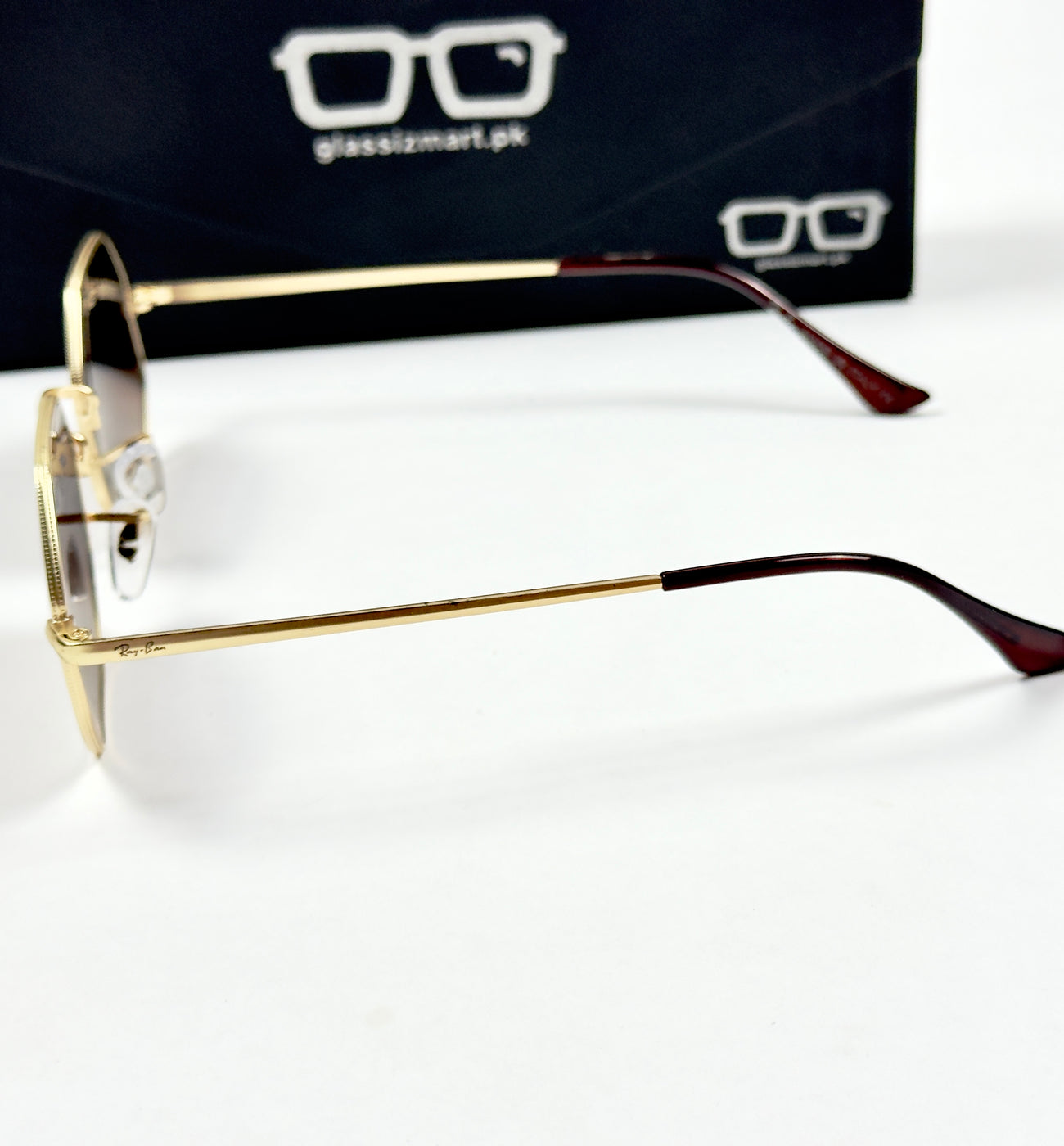 Rayban – 1972 – 55 – Golden Brown Gradient – Metal – Sunglasses – Women