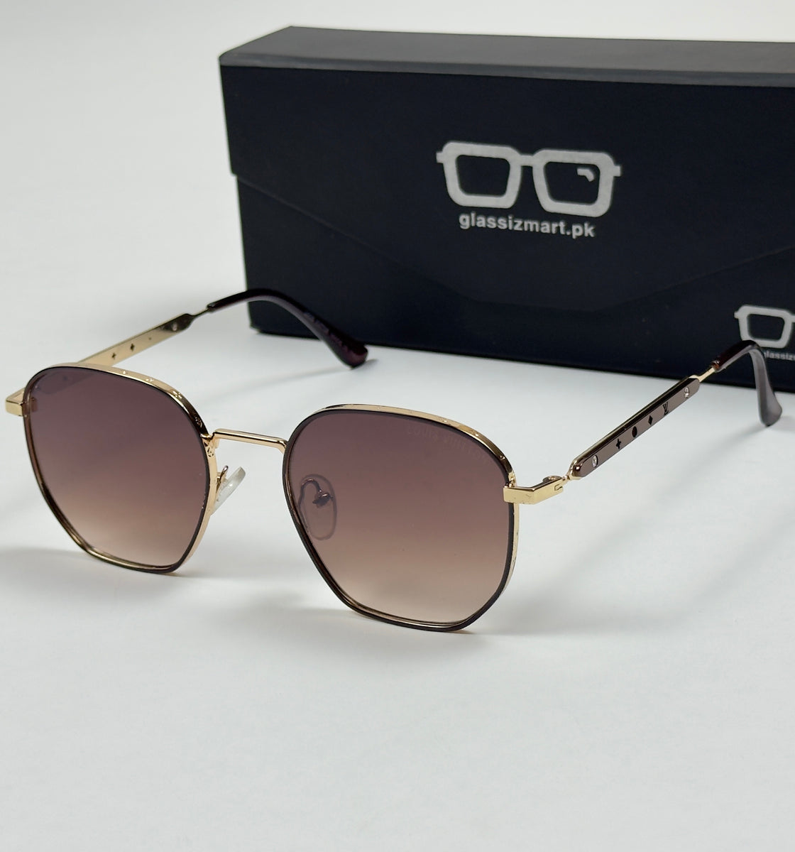 Louis Vuitton – 11731 – 55 – Golden Brown – Metal – Sunglasses – Unisex