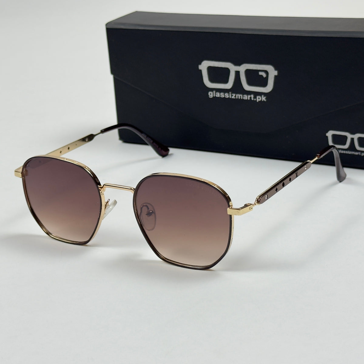 Louis Vuitton – 11731 – 55 – Golden Brown – Metal – Sunglasses – Unisex