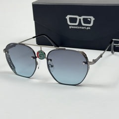 Gucci – 5024 – 53 – Grey Blue – Metal – Sunglasses – Unisex