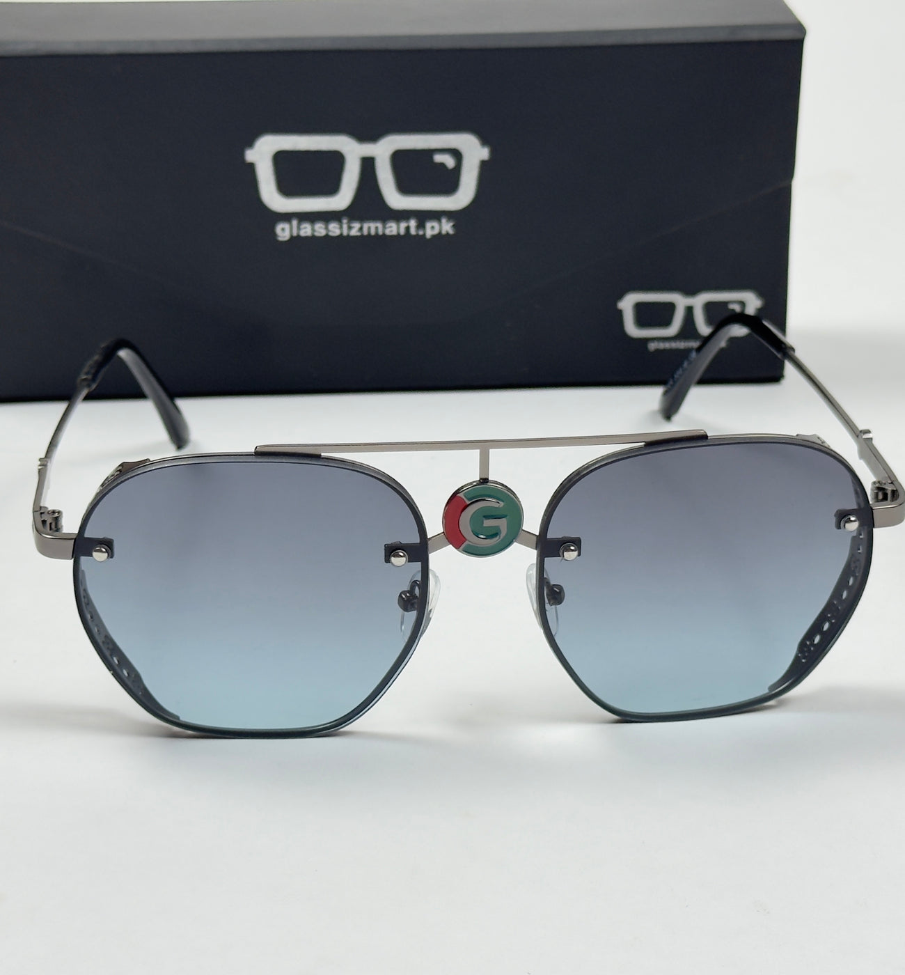 Gucci – 5024 – 53 – Grey Blue – Metal – Sunglasses – Unisex