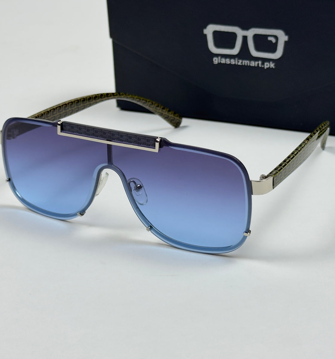 Burberry – 5007 - 51 – Silver Blue - Metal - Sunglasses – Unisex