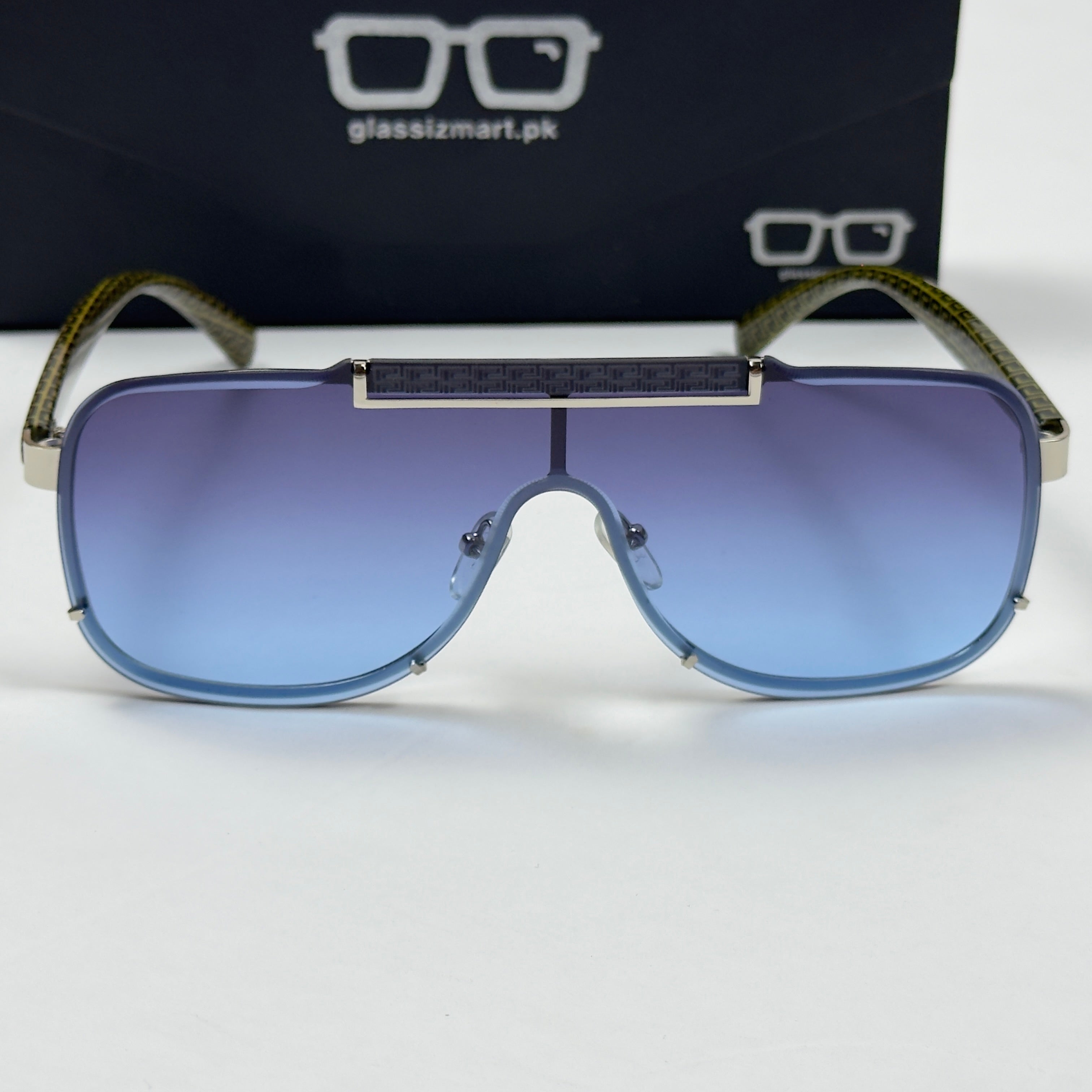Burberry – 5007 - 51 – Silver Blue - Metal - Sunglasses – Unisex
