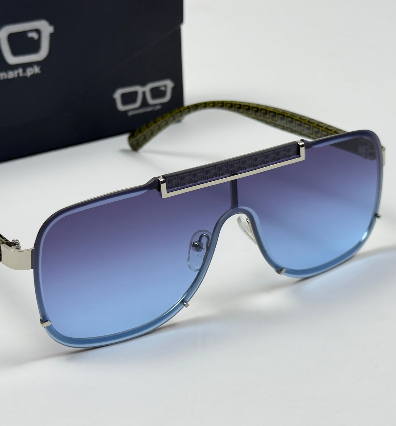 Burberry – 5007 - 51 – Silver Blue - Metal - Sunglasses – Unisex