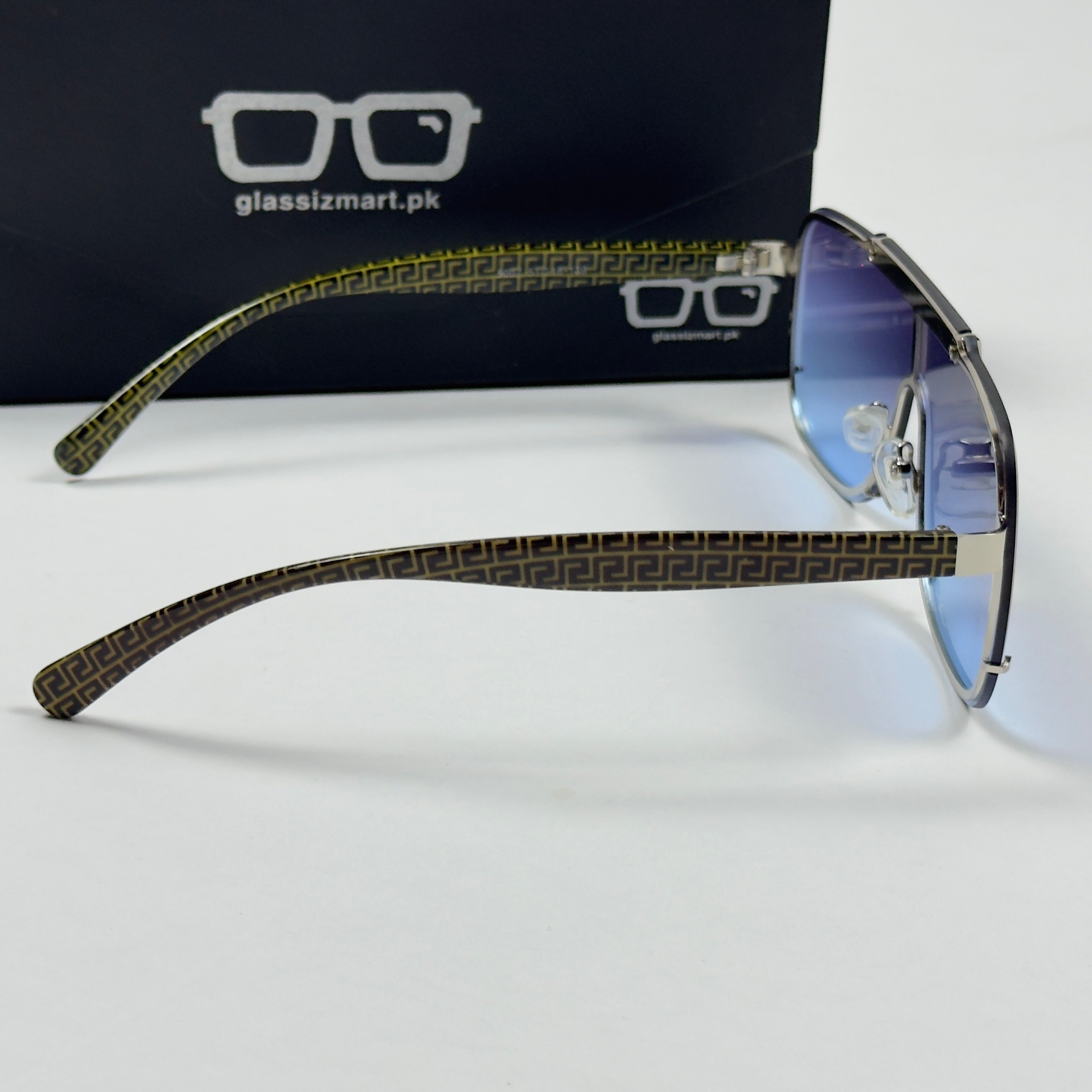 Burberry – 5007 - 51 – Silver Blue - Metal - Sunglasses – Unisex