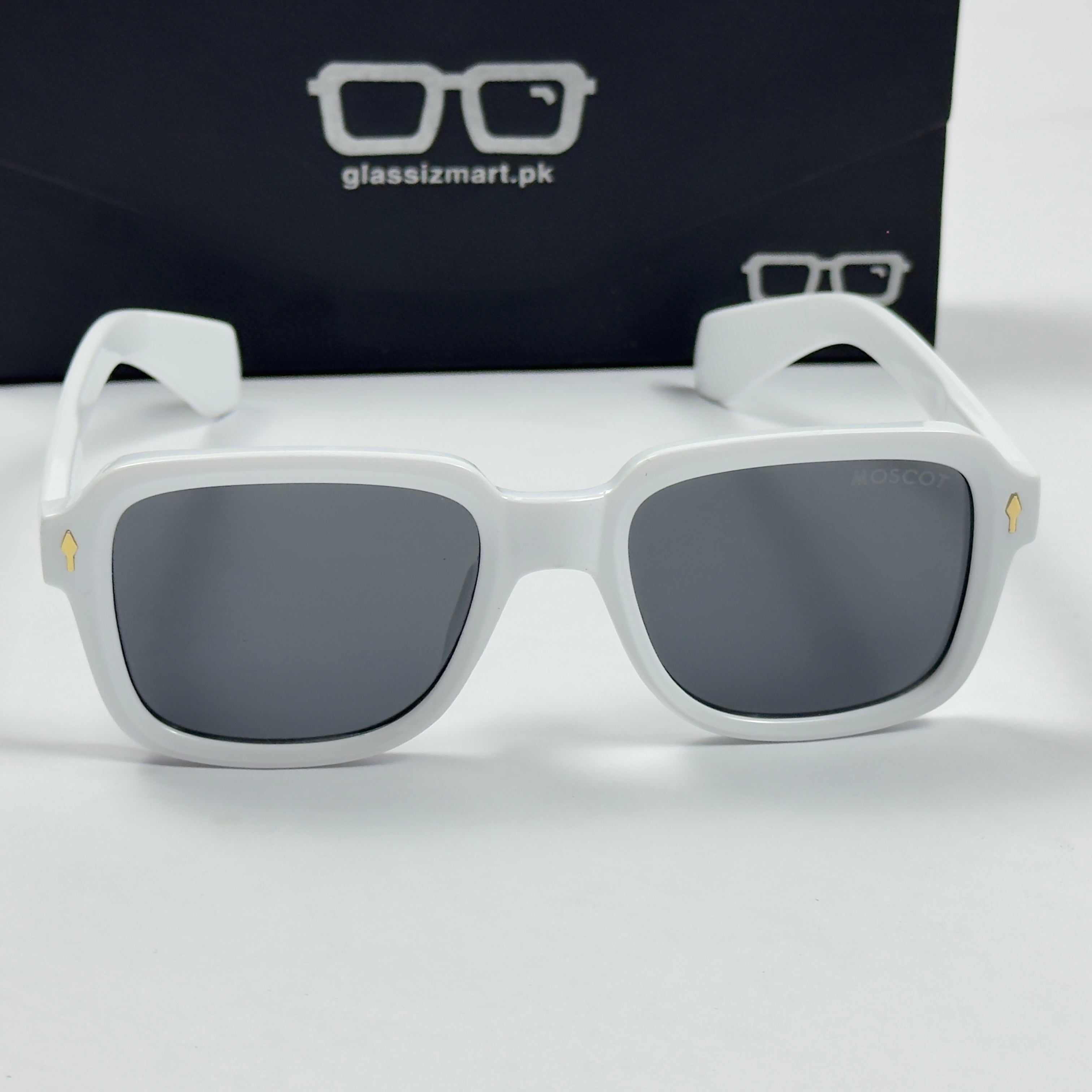 Moscot – 6027 – 52 - White Black – Acetate  – Sunglasses - Unisex