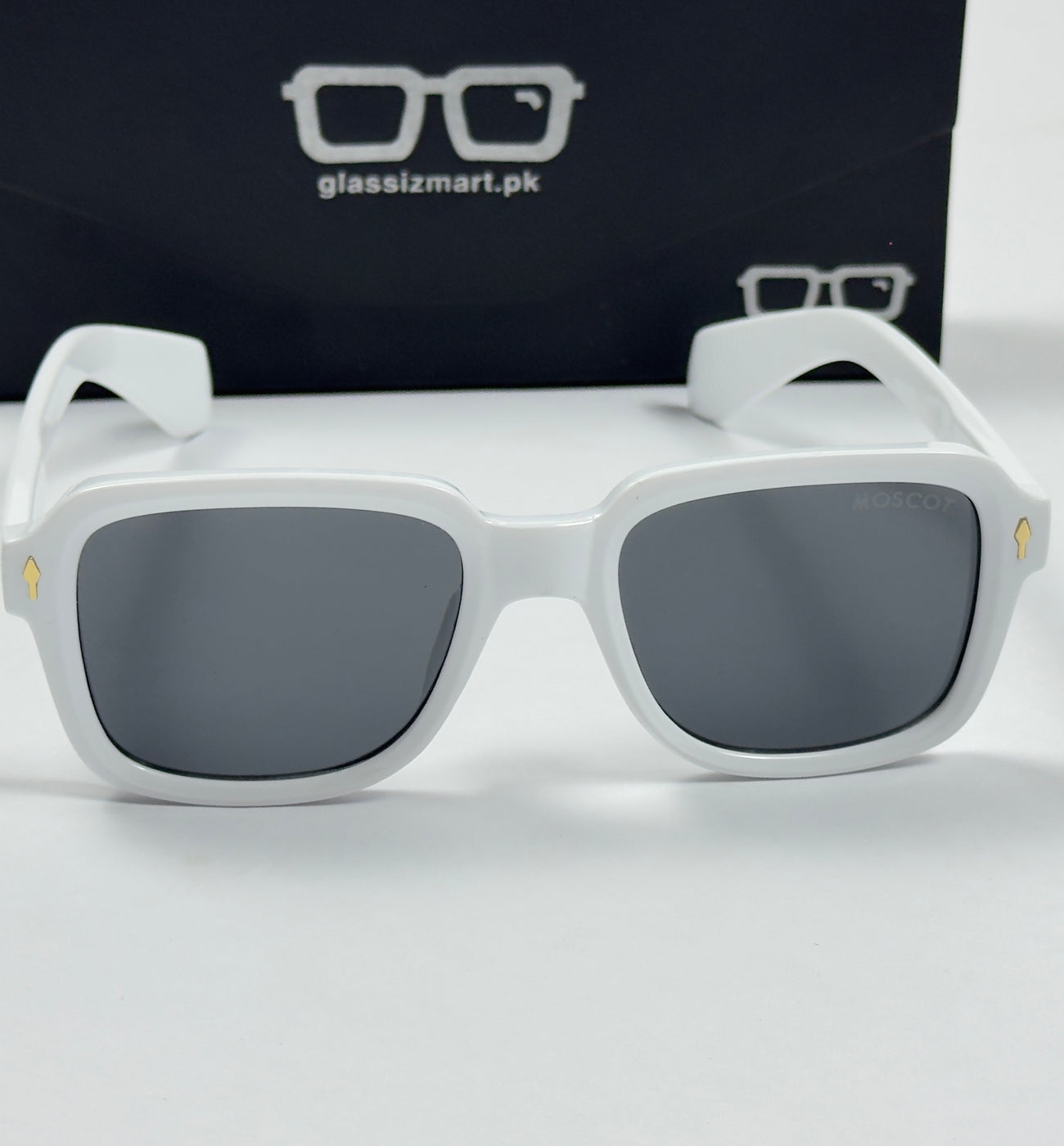 Moscot – 6027 – 52 - White Black – Acetate  – Sunglasses - Unisex