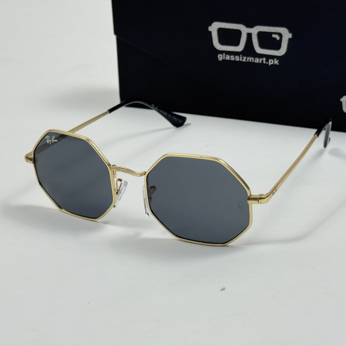 Rayban – 1972 – 55 – Golden Black – Metal – Sunglasses – Women