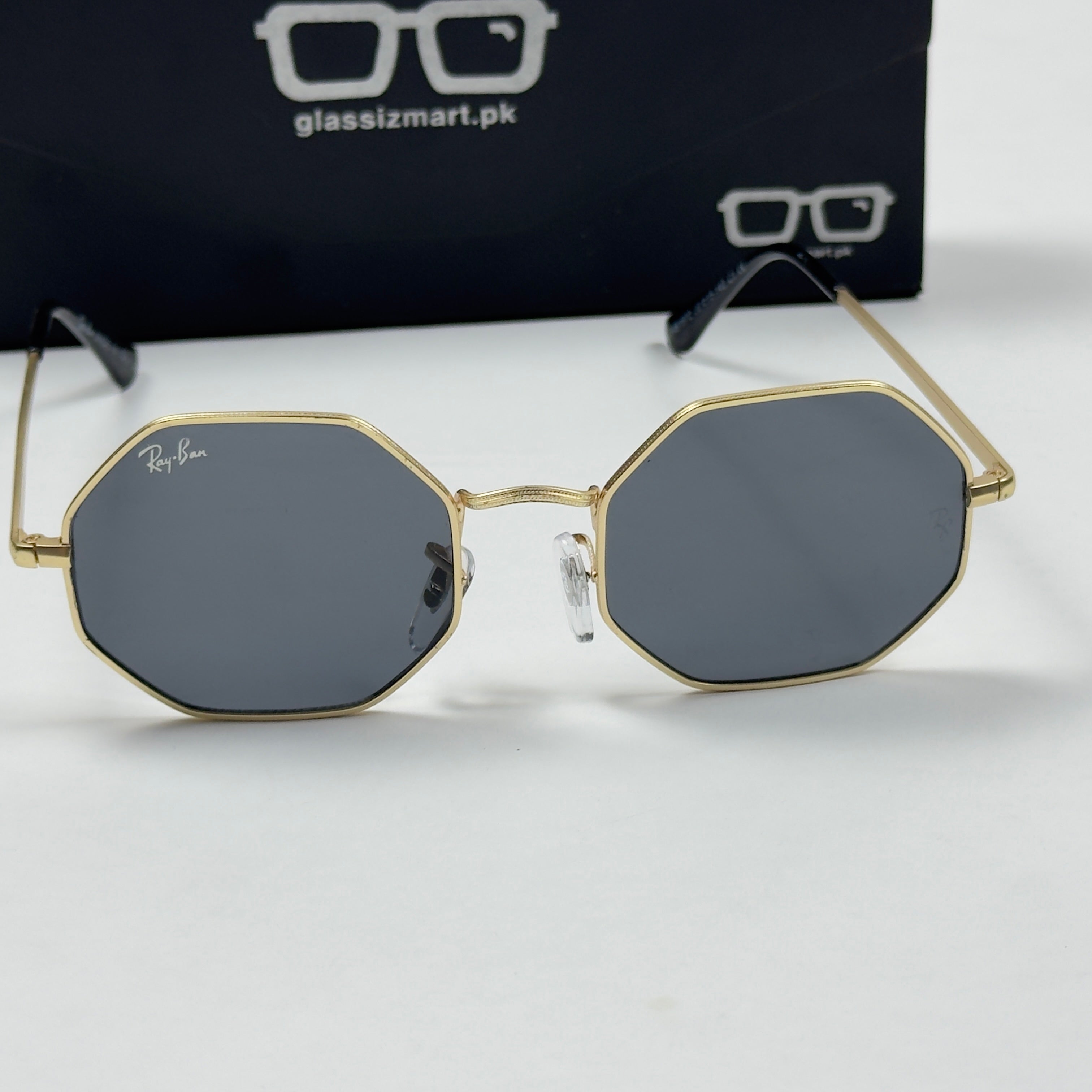 Rayban – 1972 – 55 – Golden Black – Metal – Sunglasses – Women