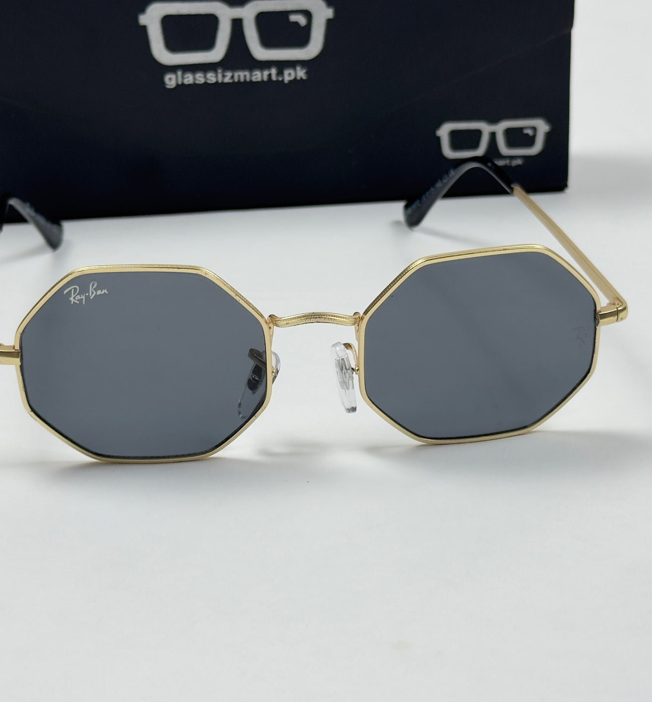 Rayban – 1972 – 55 – Golden Black – Metal – Sunglasses – Women