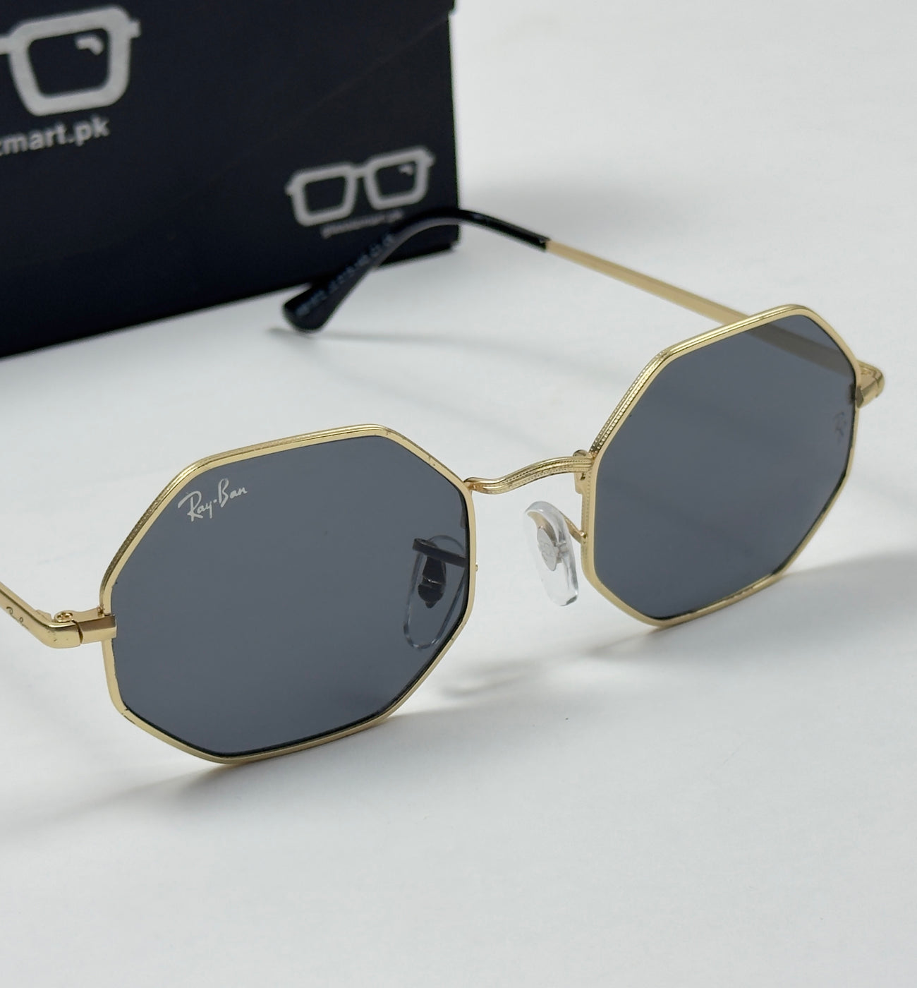 Rayban – 1972 – 55 – Golden Black – Metal – Sunglasses – Women