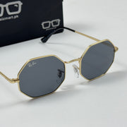 Rayban – 1972 – 55 – Golden Black – Metal – Sunglasses – Women