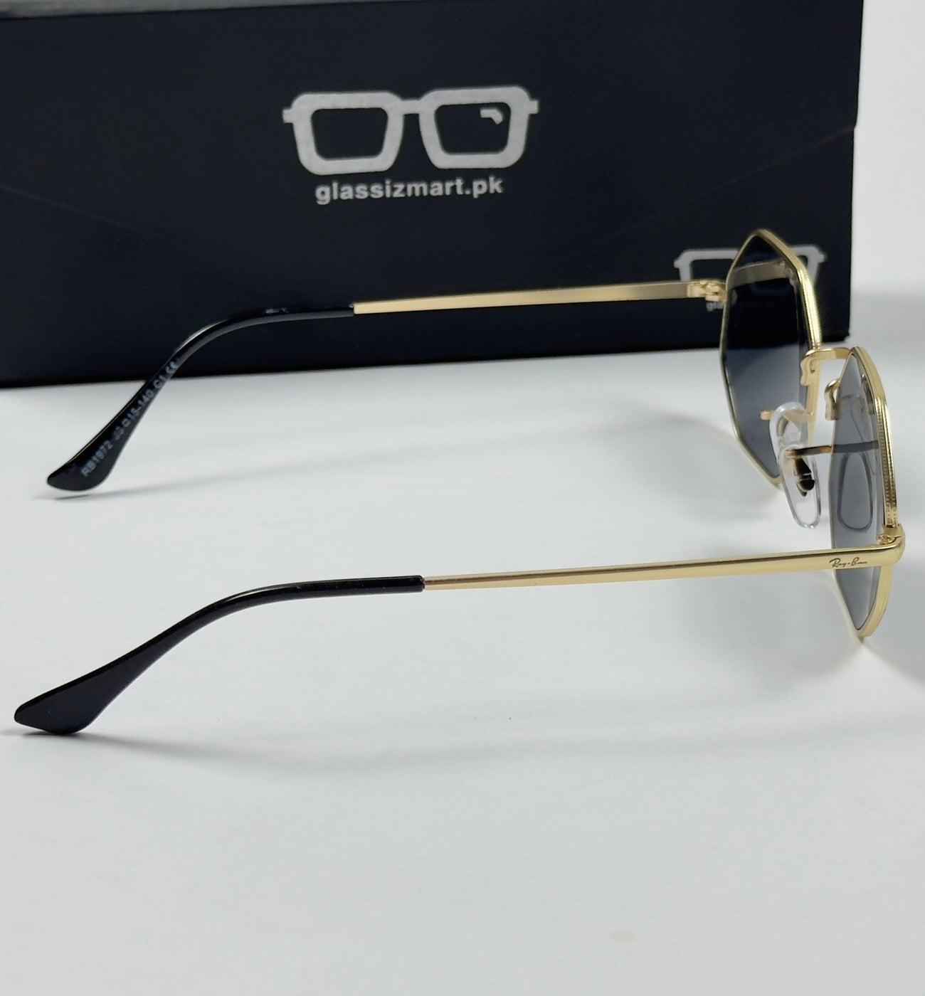 Rayban – 1972 – 55 – Golden Black – Metal – Sunglasses – Women