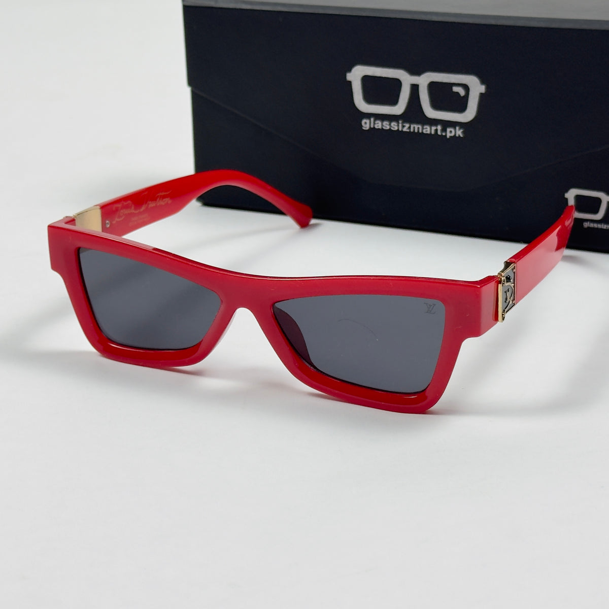 Louis Vuitton – 96008 – 58 – Red Black – Acetate  - Sunglasses – Unisex