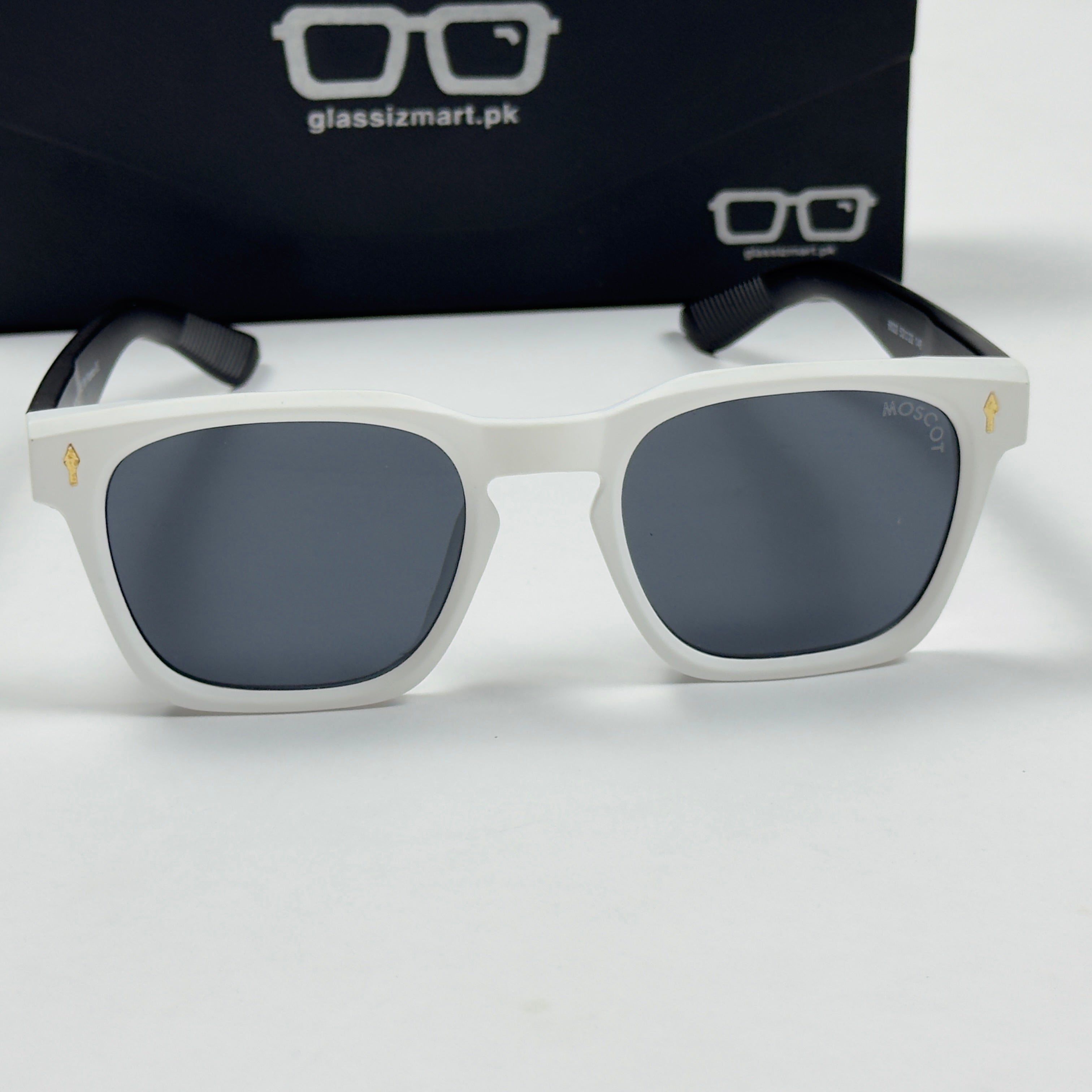 Moscot – 6022 – 52 - White Black – Acetate  – Sunglasses - Unisex
